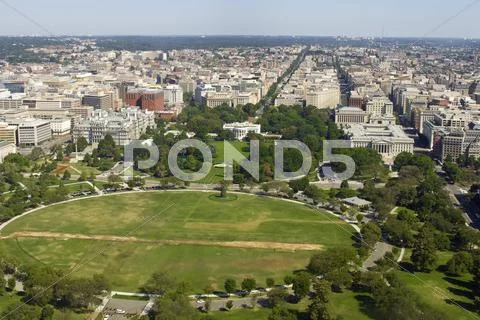 View on washington with white house Stock Photos