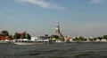 View to Wat Arun from the Chao Phraya River, Buddhist Temple, Thailand HD Footage