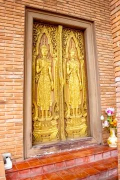 A view of Wat Yai Chai Mongkhol in Ayutthaya, Thailand Stock Photos