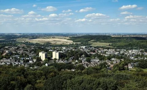 View from watchtower at three border point in Vaals (the Netherlands) Stock Photos