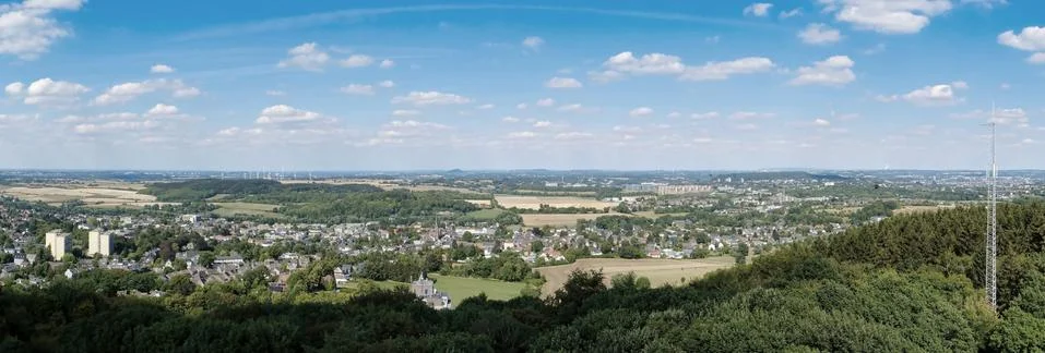 View from watchtower at three border point in Vaals (the Netherlands) Stock Photos
