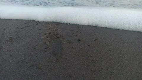 View of water and sand empty beach. Stock Footage 243327351