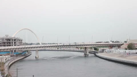 View of the water canal in Dubai Stock Footage 162774253