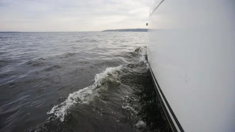 View of the water during sailing Stock Footage 142606499