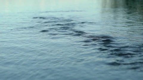 View on water stream in the river Stock Footage 98747649