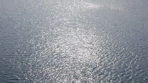 View of the water surface of a mountain lake in sunny weather. Background. Stock-Footage 112633650