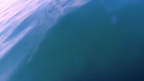 View of the water surface of the sea with a moving boat. Seascape, sea view. Stock Footage 171195297