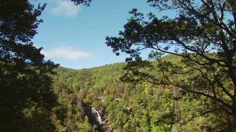 View of waterfall in dense forest Video stock 54593479