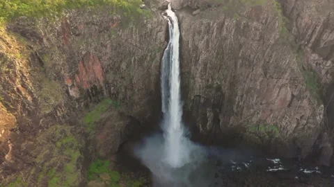 The view of the waterfall Stock Footage 233756320