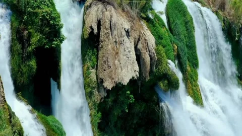 View of the waterfall Stock Footage 234250585