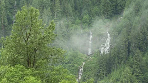 View of waterfall in forest Video stock 54592218