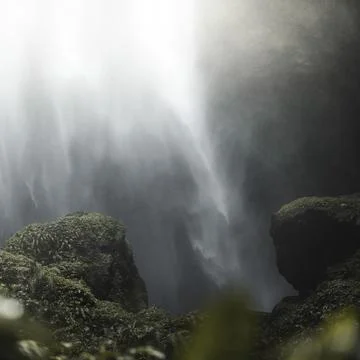 View of waterfall in Java, Indonesia Stock-Fotos
