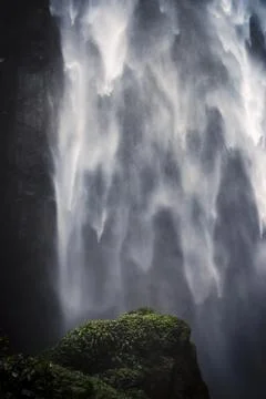View of waterfall in Java, Indonesia Stock Photos