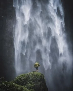 View of waterfall in Java, Indonesia Stock-Fotos