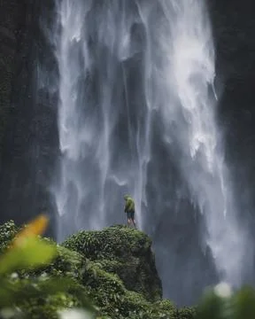 View of waterfall in Java, Indonesia Stock-Fotos