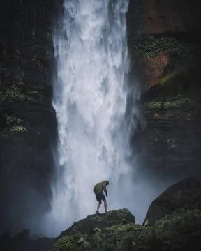 View of waterfall in Java, Indonesia Stock-Fotos