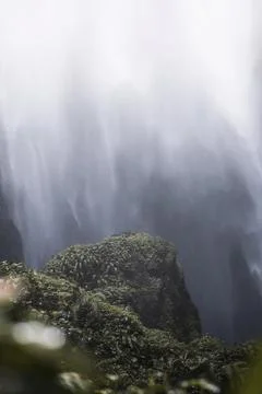 View of waterfall in Java, Indonesia Stock Photos