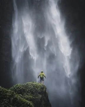 View of waterfall in Java, Indonesia Stock Photos