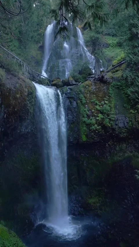 View of waterfall in the jungle Stock Footage 274040761