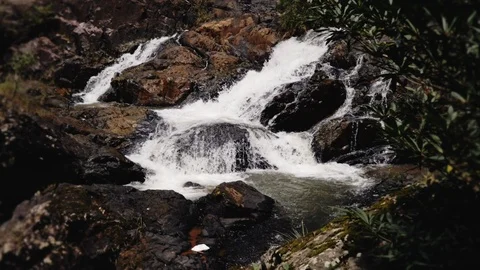 View of the waterfall in the nature. Stock Footage 119065508