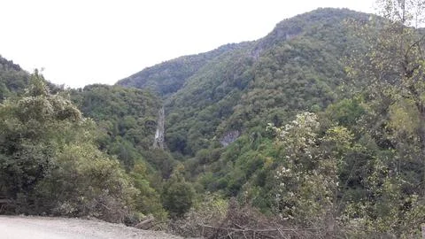 The view of the waterfall Stock Photos