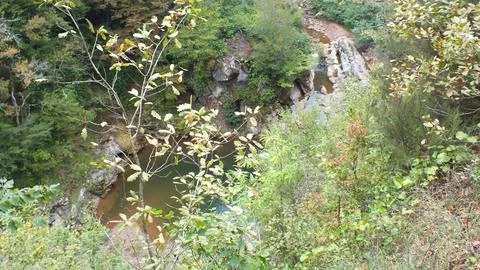 The view of the waterfall Stock Photos