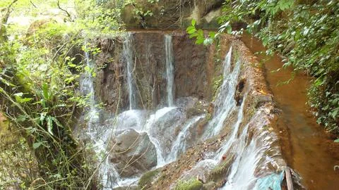 The view of the waterfall Stock Photos