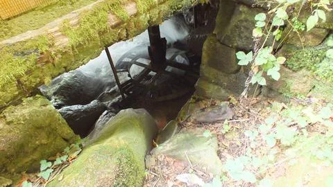 The view of the waterfall Stock Photos