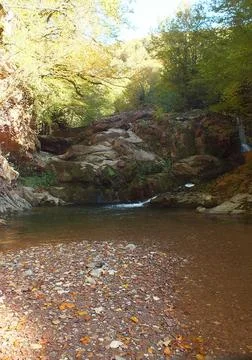 The view of the waterfall Foto stock