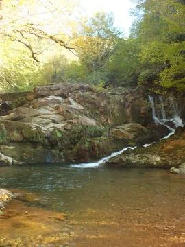 The view of the waterfall Foto stock