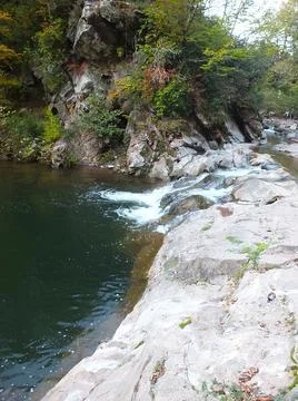 The view of the waterfall Stock Photos