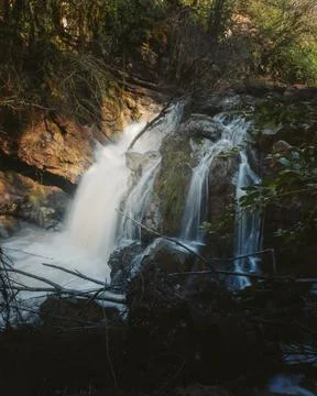 The view of the waterfall Stock Photos