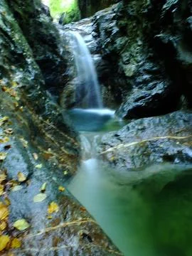The view of the waterfall Stock Photos
