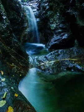 The view of the waterfall Stock Photos