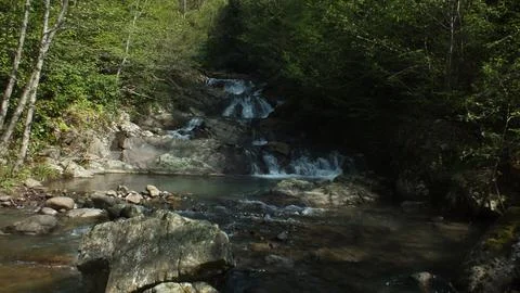 The view of the waterfall Stock Photos