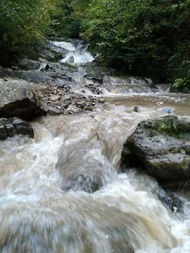 The view of the waterfall Stock Photos