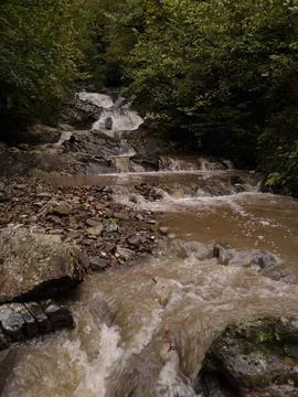 The view of the waterfall Stock Photos