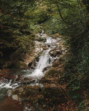 The view of the waterfall Stock Photos