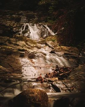 The view of the waterfall Stock Photos