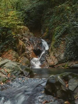 The view of the waterfall Stock Photos