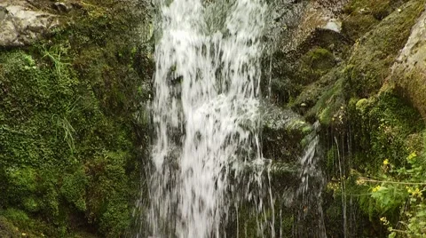 View of waterfall in in Spey creek ranch Stock Footage 55337659