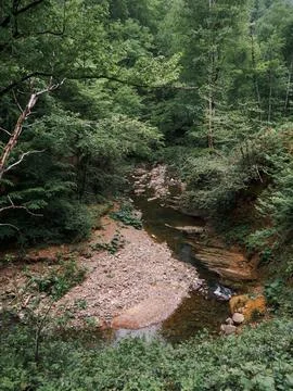 View of waterfall in spring Stock Photos