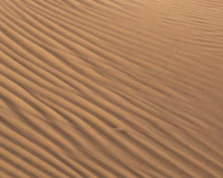 View of wave pattern on the desert sand Stock Photos