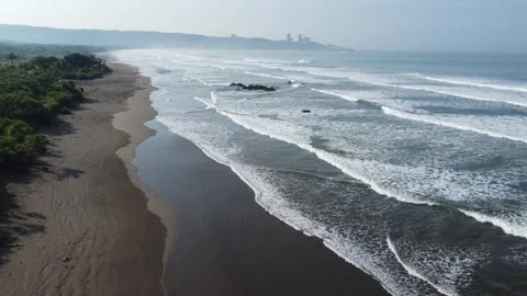 View of waves and rocks exposed to the waves Stock Footage 244856209