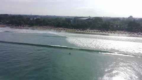 View of the waves on the beach in Bali Stock Footage 277404376