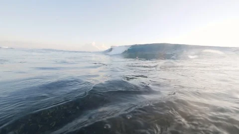 A view of waves circling above and underwater. Stock Footage 114673039