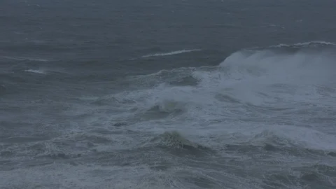 View of the Waves in the Evening Stock Footage 88882728