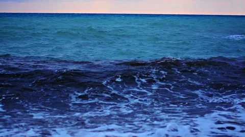 View of waves lapping on beach Video stock 37171462