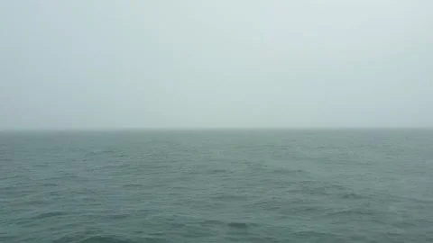 View the waves of the ocean or sea from a ship at full speed. Clouds and dark Stock-Footage 167886367