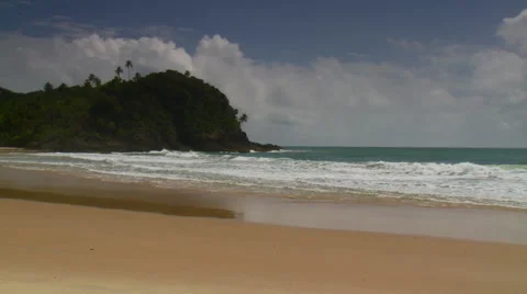 View of waves on seashore Stock Footage 57814285